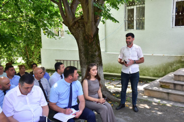 Qax Rayon İcra Hakimiyyətinin başçısı Elvin Paşayev Ağçay kəndində səyyar qəbul keçirib