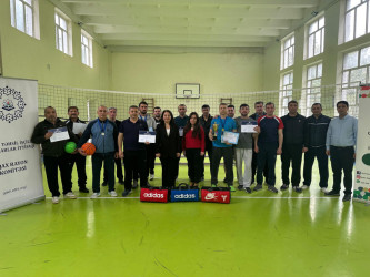 Qax rayonunda ümumtəhsil məktəblərinin müəllimlərdən ibarət komandaları arasında 3x3 basketbol üzrə turnir keçirilib