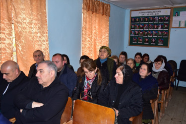 Qax Rayon İcra Hakimiyyətinin başçısı Elvin Paşayev Çinarlı kəndində sakinlərlə  görüşüb.