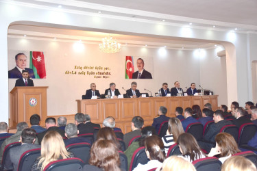 Qax rayonunun 2025-ci ilinin sosial-iqtisadi inkişafının yekunları və həmin müddətdə görülən işlər barədə Rayon İcra Hakimiyyəti başçısının hesabat yığıncağı keçirilib