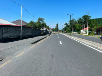 Qax rayonunda yol nişanlama işləri aparılır