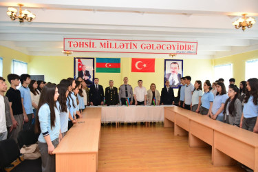Qax şəhər Namiq Allahverdiyev adına 2 nömrəli məktəb-liseydə İnsan Hüquqları Aylığı çərçivəsində maarifləndirici görüş keçirilib