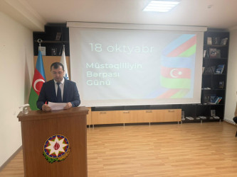 Müstəqilliyimizin bərpası günü, yalnız keçmişi anmaq deyil, eyni zamanda gələcək üçün yeni hədəflər müəyyən etmək, müstəqil Azərbaycanı daha da irəlilətmək üçün bir imkandır