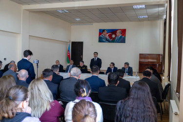 Qax Rayon İcra Hakimiyyətinin başçısı Elvin Paşayev Ləkit kəndində səyyar qəbul keçirib