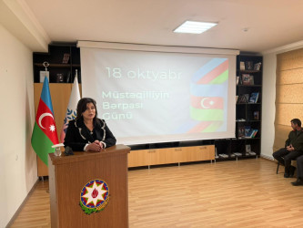 Müstəqilliyimizin bərpası günü, yalnız keçmişi anmaq deyil, eyni zamanda gələcək üçün yeni hədəflər müəyyən etmək, müstəqil Azərbaycanı daha da irəlilətmək üçün bir imkandır