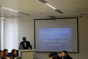 "Dövlət-din münasibətləri və dini radikalizmə qarşı mübarizədə gənclərin rolu" mövzusunda növbəti maarifləndirici görüş keçirilmişdir