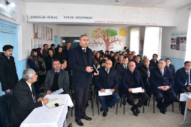 Qax Rayon İcra Hakimiyyətinin başçısı Elvin Paşayev Şotavar kəndində səyyar qəbul keçirib