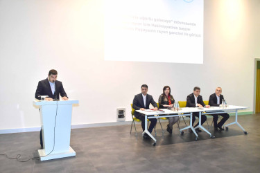 Qax Rayon İcra Hakimiyyətinin başçısı Elvin Paşayev  gənclərlə görüş keçirib