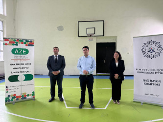 Qax rayonunda ümumtəhsil məktəblərinin müəllimlərdən ibarət komandaları arasında 3x3 basketbol üzrə turnir keçirilib